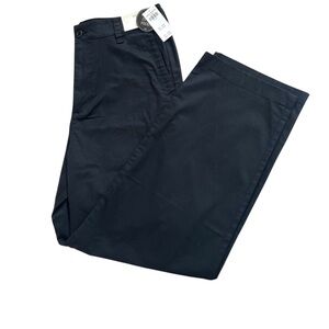 Hollister Black Chinos Flat Front Cotton Blend